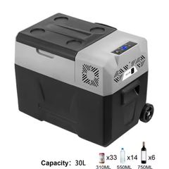 Car Refrigerator 30L Mini Fridge Freezer Portable Compressor Cooler 12/24V DC 110-240V Ice Box  Camping Picnic