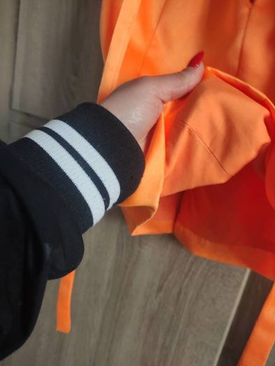 hand made spectacular orange dress size fits xs s worn once