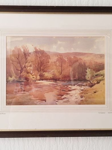 Richard Faulkner Watercolour Painting - Shesk River