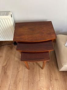 Stackable wooden tables