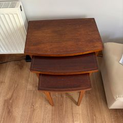 Stackable wooden tables