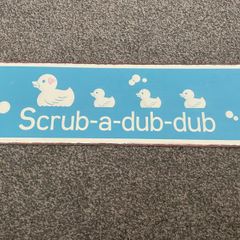 Free bathroom sign