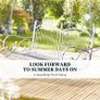 Garden Outdoor Solid Metal 2-Seater Swing Chair Hanging Hammock Garden Furniture Balcony White - 118Lx 58W x 57H cm (FREE POSTAGE) Image 3