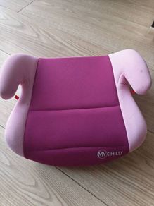Pink car booster seat