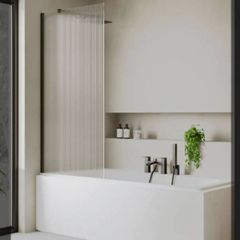 Bath screen - Fixed, with gunmetal trims
