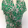 Dunnes Ladies green floral mid length day dress size 18 Image 3
