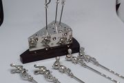 Newbridge Silverware : Mice Cheese Picks On Stand