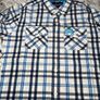 Superdry The Washbasket Shirt Mens Blue & White Check Long Sleeve Shirt Size Large Image 2
