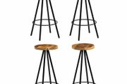 Bar Chairs 4 pcs Solid Mango Wood