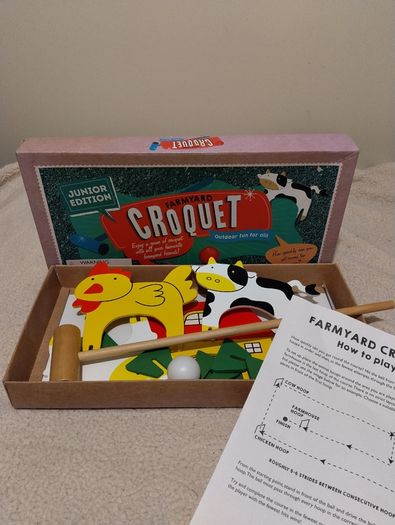 Wooden Farmyard Croquet Set, Junior Edition