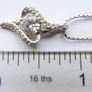 Vintage 925 Sterling Silver Ornate Clear Stone  Pendant & Necklace length 20" - 3g Image 8