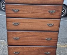 Vintage Wooden Blanket Box / Storage Chest with Drawers