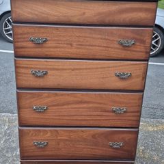 Vintage Wooden Blanket Box / Storage Chest with Drawers