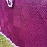 large vintage knitted blanket Image 6