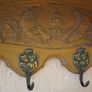 French Carved Oak Wall Coat Rack Image 4