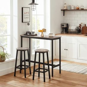 Bar Table, Fine High Table, Kitchen Table, Dining Table, with Sturdy Metal Frame, 100 x 40 x 90 cm