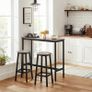 Bar Table, Fine High Table, Kitchen Table, Dining Table, with Sturdy Metal Frame, 100 x 40 x 90 cm, Easy Assembly, Industrial Style, Greige and Black Image 2