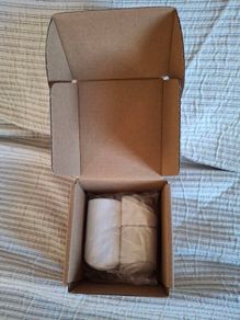 Brand New In Box Oirlv Minimalist Linen Ring Display Stands (Set of 3)