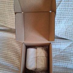 Brand New In Box Oirlv Minimalist Linen Ring Display Stands (Set of 3)