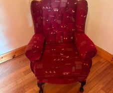 Traditional Three-Piece Suite  Sofa and Two Wingback Armchairs