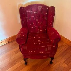 Traditional Three-Piece Suite  Sofa and Two Wingback Armchairs