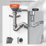 Stainless Steel Undermount Sinks Drop-In Single Bowl Farmhouse Basin with Accessories 50cm Image 6