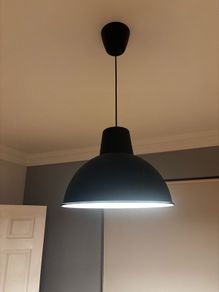 IKEA SKURUP Pendant lamp, black, 38 cm