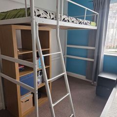 Loft Bed Frame White Single