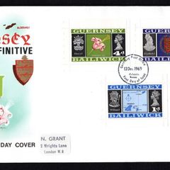1969 Guernsey Definitive Booklet Stamps First Day Cover (FDC)