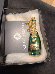 Vintage RJ Graziano Grand Night Popping Champagne Bottle Brooch