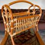 70s Bamboo Heart Shape Magazine Record Rack Image 2