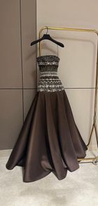 Brown luxurious evening dress