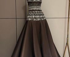 Brown luxurious evening dress