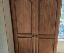 Classic Twin-Door Wooden Wardrobe (Free)
