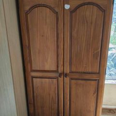 Classic Twin-Door Wooden Wardrobe (Free)