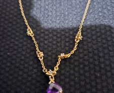 Gold 9 ct sapphire necklace