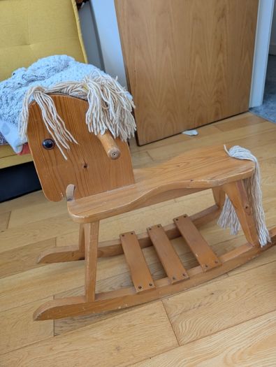 Wooden rocking horse