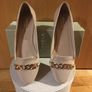 CARVELA Nude Patent Flats 40 New  /   Kurt Geiger Gold Chain Loafers Image 2