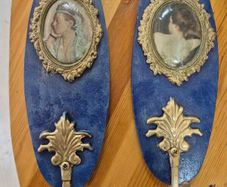 Pair of Vintage Handmade wall hanging hooks