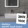 LED Bathroom Mirror Makeup Demister Image 2