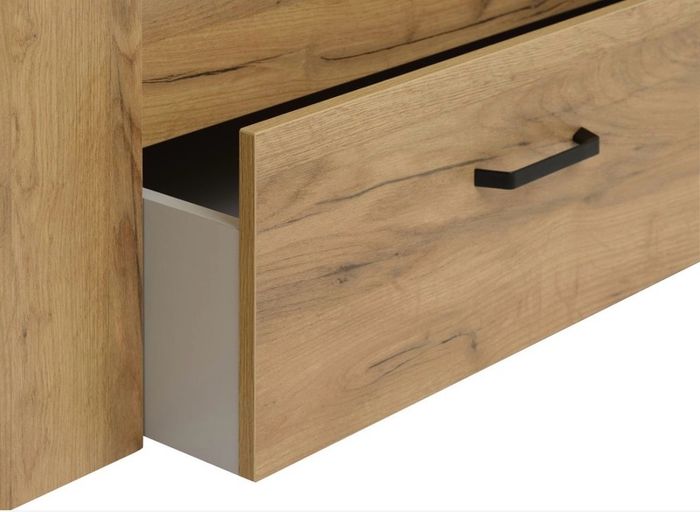 LINDTRUP King Size Bed Frame 160 200 cm Oak