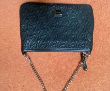Nine West Black Shoulder Bag with Silver Chain
