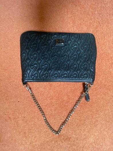 Nine West Black Shoulder Bag with Silver Chain