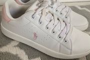 Pink &amp; White leather Ralph Lauren runners