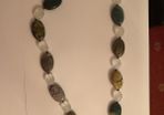 Garnet, Jasper quartz necklace