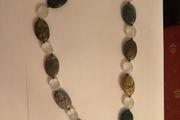 Garnet, Jasper quartz necklace