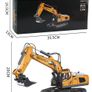 Children's Kids 2.4G Remote Control Excavator Digger RC Model Car Toys Dump Truck Bulldozer Engineering Vehicle Christmas Birthday Rechargeable Battery Gifts Image 3