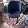 Blue velvet chair Image 2