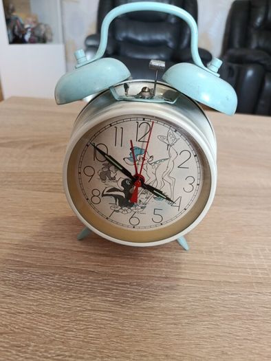 Vintage Disney Bambi Twin Bell Mechanical Alarm Clock