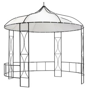 Gazebo 300x290 cm White Round